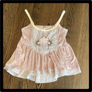 ❤️Free People Baby Doll Tank. Pale Pink Small